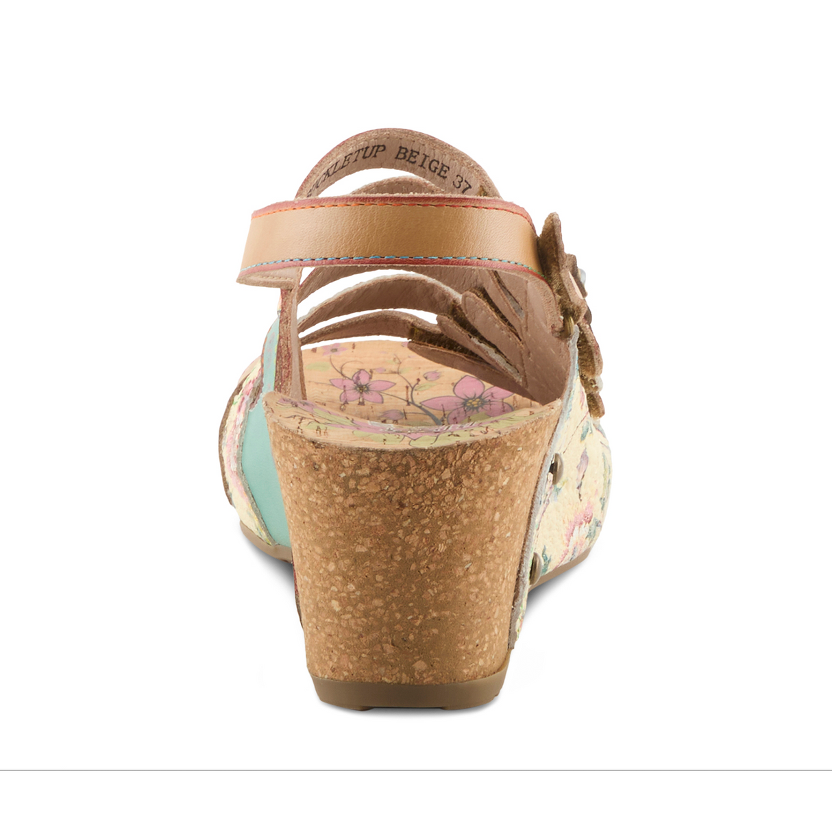L'Artiste Buckleitup Wedge Sandal (Women) - Mint Multi Sandal - Heel/Wedge - The Heel Shoe Fitters