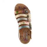 L'Artiste Buckleitup Wedge Sandal (Women) - Mint Multi Sandal - Heel/Wedge - The Heel Shoe Fitters