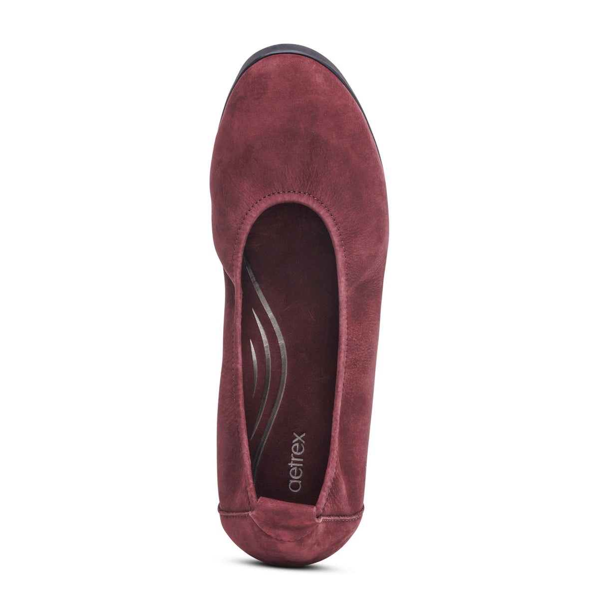 Aetrex Brianna Ballet Flat (Women) - Burgundy Dress-Casual - Flats - The Heel Shoe Fitters