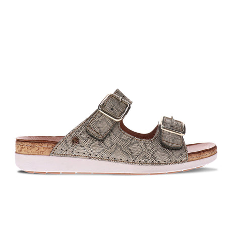 Revere Brighton Two Strap Slide Sandal (Women) - Khaki Diamond Sandals - Slide - The Heel Shoe Fitters