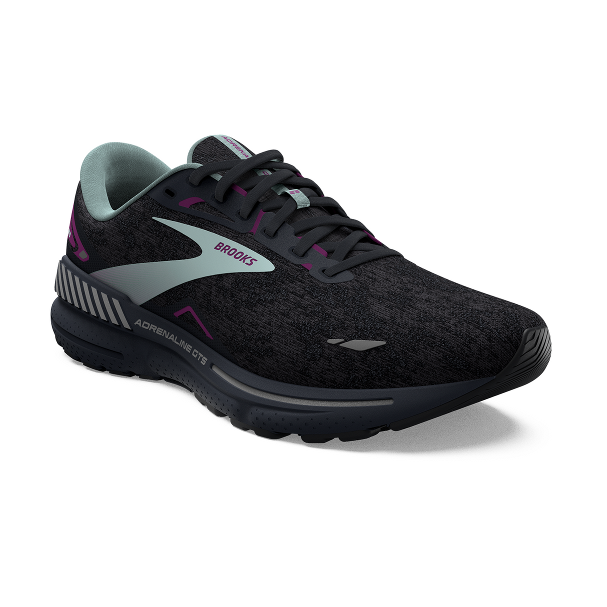 Brooks Adrenaline GTS 23 Running Shoe (Women) - Black/Light Blue/Purple Athletic - Running - The Heel Shoe Fitters