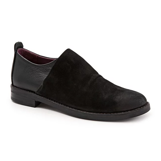 Bueno Passion Slip On (Women) - Black Nubuck Dress-Casual - Slip Ons - The Heel Shoe Fitters