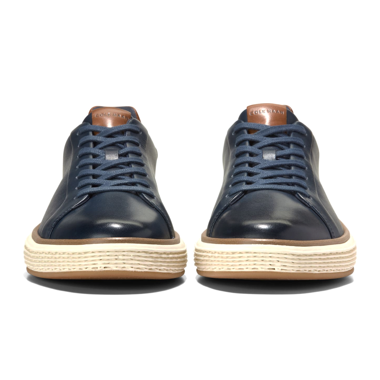Cole Haan Grandpro Court Skyweave Sneaker (Men) - Navy Blazer/CH British Tan/Ivory Athletic - Casual - Lace Up - The Heel Shoe Fitters