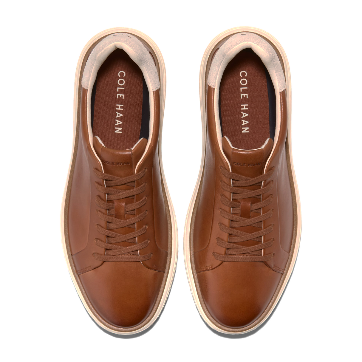 Cole Haan Grandpro Court Skyweave Sneaker (Men) - British Tan/Ivory Suede/Ivory Athletic - Casual - Lace Up - The Heel Shoe Fitters