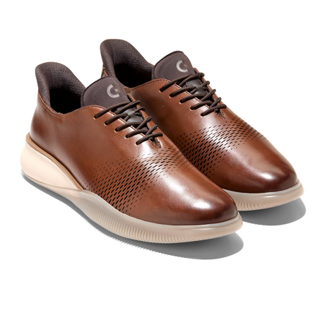 Cole Haan 6.Zerogrand Laser Quick-On Oxford (Men) - Woodbury/Dark Chocolate/Angora Dress-Casual - Oxford - The Heel Shoe Fitters