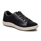 Aetrex Courtney Lace Up Sneaker (Women) - Black Athletic - Casual - Lace Up - The Heel Shoe Fitters