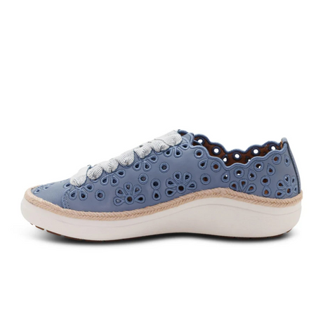 Aetrex Charlotte Sneaker (Women) - Hazy Blue Athletic - Casual - Lace Up - The Heel Shoe Fitters