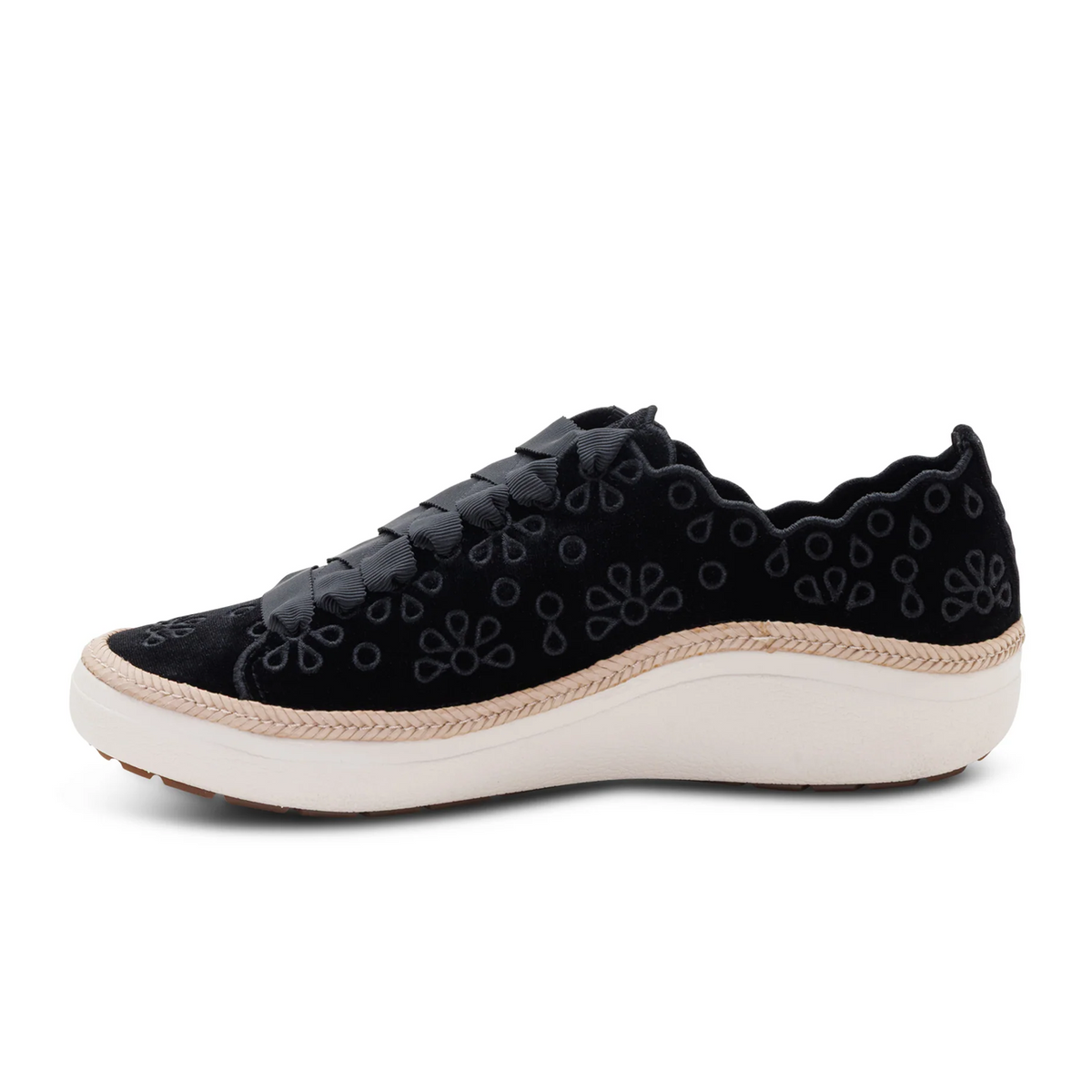 Aetrex Charlotte Sneaker (Women) - Black Velvet
