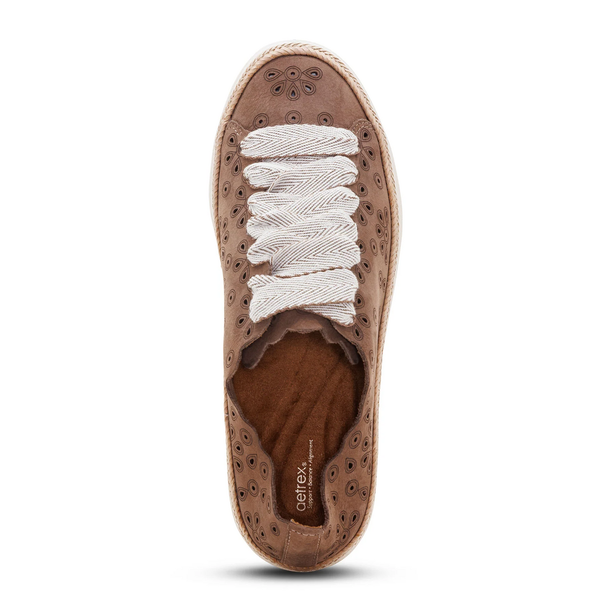 Aetrex Charlotte Sneaker (Women) - Taupe Nubuck