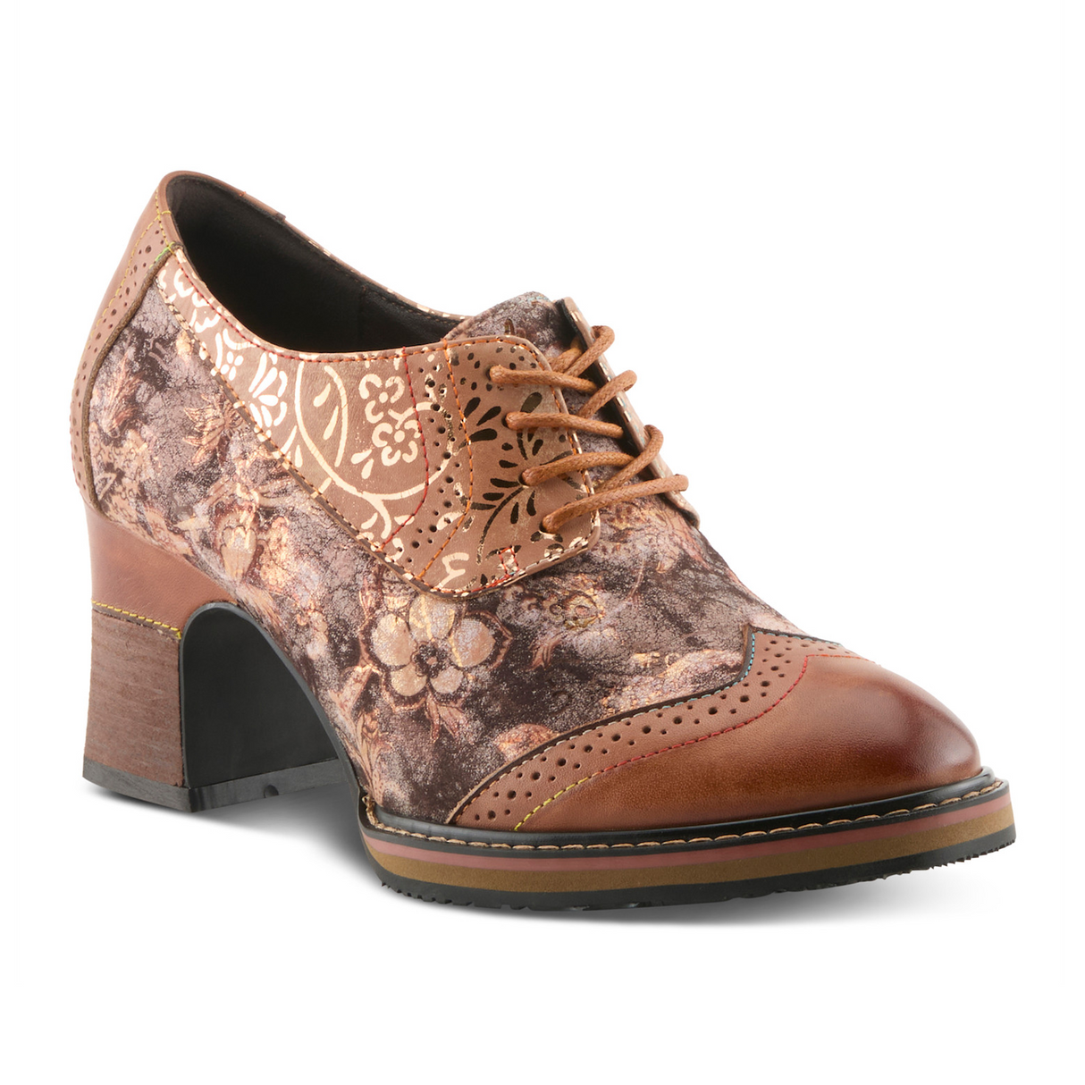 L'Artiste Caden (Women) - Tan Multi Dress-Casual - Oxford - The Heel Shoe Fitters