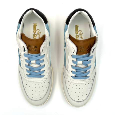 Kamo-Gutsu CAMPA 010 Sneaker (Women) - Bianco/Cielo Athletic - Casual - Lace Up - The Heel Shoe Fitters