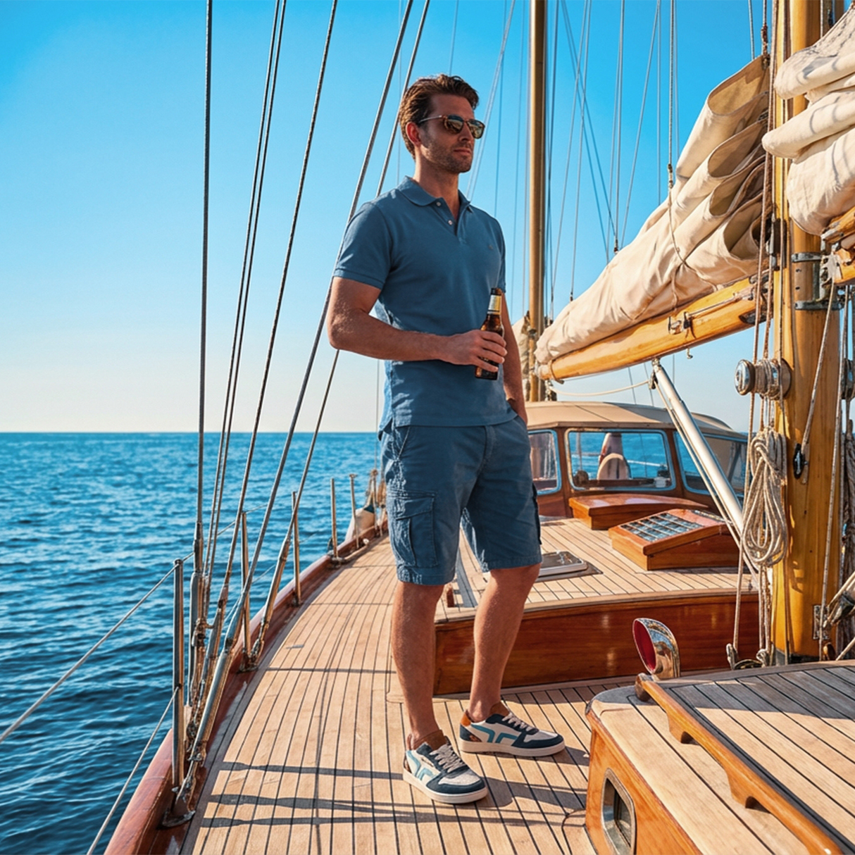 Kamo-Gutsu CAMPO 048 Sneaker (Men) - Navy/Cielo