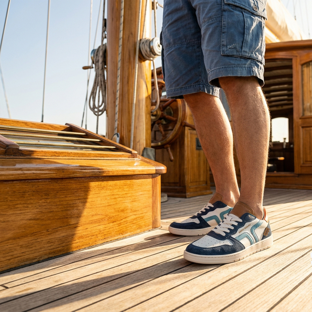 Kamo-Gutsu CAMPO 048 Sneaker (Men) - Navy/Cielo