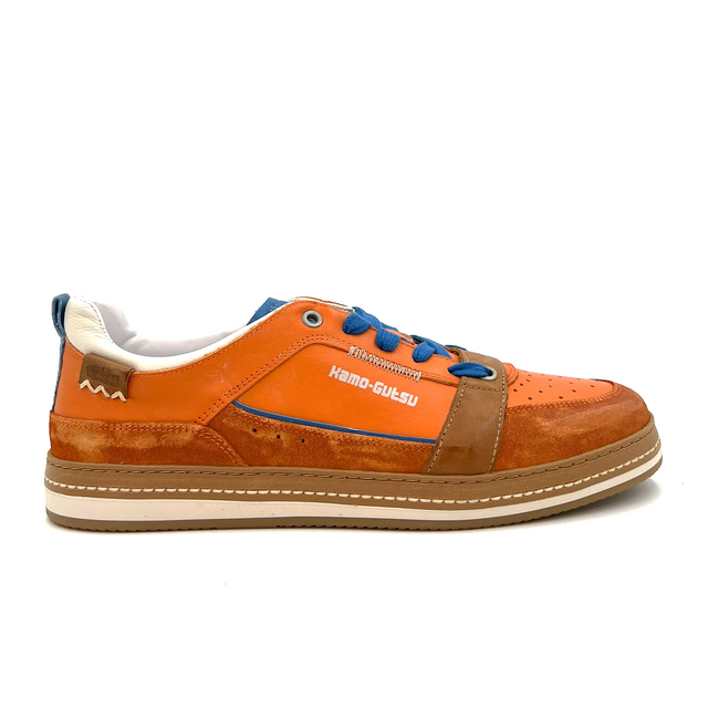 Kamo-Gutsu CAMPO 058 Sneaker (Men) - Lavato/Arancio Athletic - Casual - Lace Up - The Heel Shoe Fitters