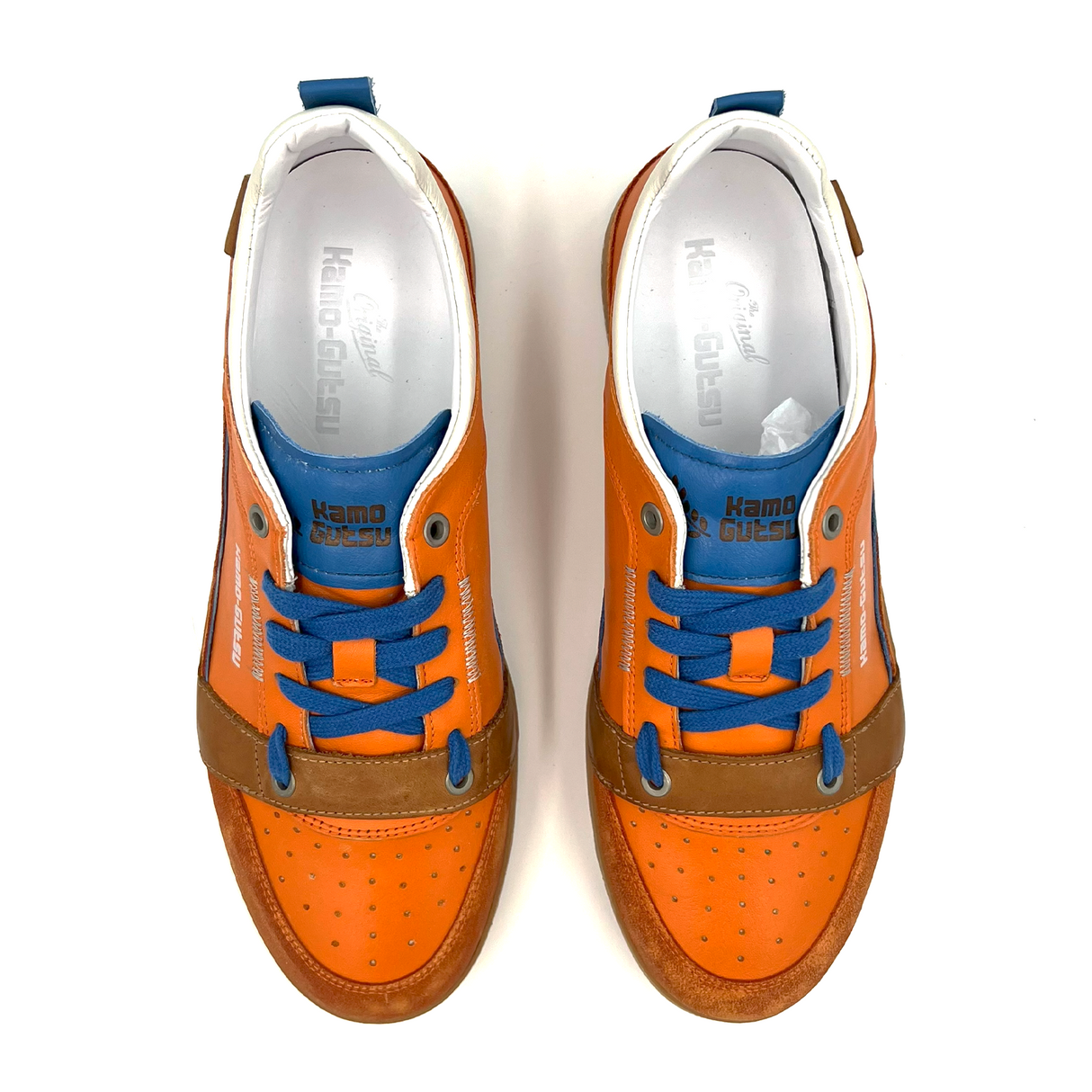 Kamo-Gutsu CAMPO 058 Sneaker (Men) - Lavato/Arancio Athletic - Casual - Lace Up - The Heel Shoe Fitters