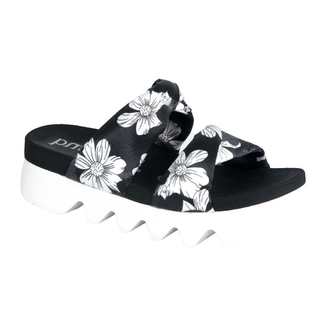 Bussola Carina Slide Sandal (Women) - Bianconero Flor Lycra Sandals - Slide - The Heel Shoe Fitters