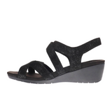 Revere Casablanca Wedge Sandal (Women) - Midnight Sandals - Heel/Wedge - The Heel Shoe Fitters