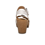 Aetrex Tory Heeled Sandal (Women) - White Sandals - Heel/Wedge - The Heel Shoe Fitters