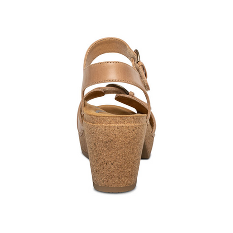 Aetrex Tory Heeled Sandal (Women) - Camel Sandals - Heel/Wedge - The Heel Shoe Fitters