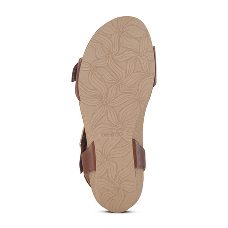 Aetrex Lexa Wedge Sandal (Women) - Walnut Sandals - Heel/Wedge - The Heel Shoe Fitters