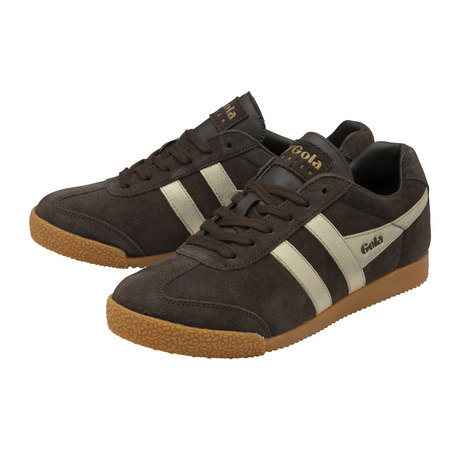 Gola Harrier Mirror Sneaker (Women) - Mocha/Gold/Gum Athletic - Casual - Lace Up - The Heel Shoe Fitters