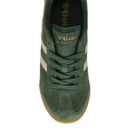 Gola Harrier Mirror Sneaker (Women) - Evergreen/Gold/Gum Athletic - Casual - Lace Up - The Heel Shoe Fitters