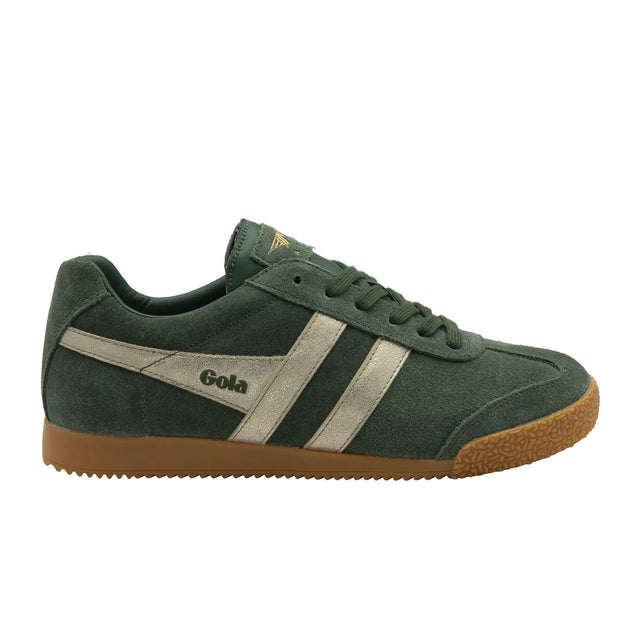 Gola Harrier Mirror Sneaker (Women) - Evergreen/Gold/Gum Athletic - Casual - Lace Up - The Heel Shoe Fitters