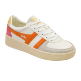 Gola Grandslam Trident Sneaker (Women) - White/Apricot/Buttermilk Athletic - Casual - Lace Up - The Heel Shoe Fitters