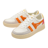 Gola Grandslam Trident Sneaker (Women) - White/Apricot/Buttermilk Athletic - Casual - Lace Up - The Heel Shoe Fitters