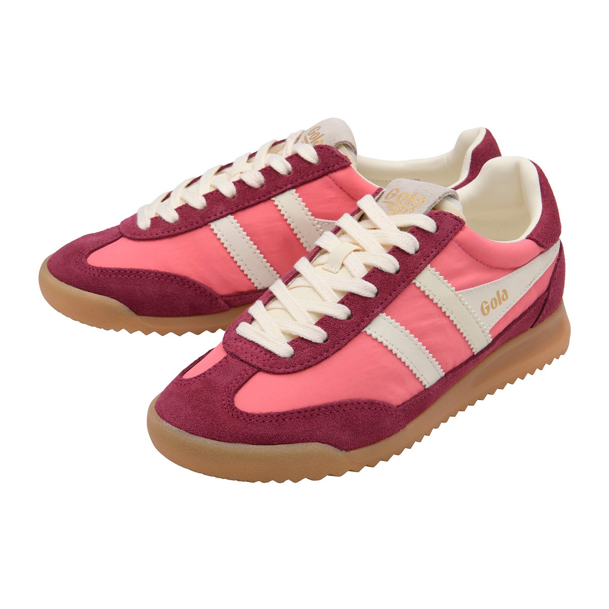 Gola Firefly Sneaker (Women) - Bubblegum/Cerise/Off White Athletic - Casual - Lace Up - The Heel Shoe Fitters