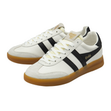Gola Cyclone Leather Sneaker (Women) - White/Black/Gum Athletic - Casual - Lace Up - The Heel Shoe Fitters