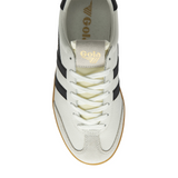 Gola Cyclone Leather Sneaker (Women) - White/Black/Gum Athletic - Casual - Lace Up - The Heel Shoe Fitters