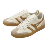 Gola Viper Leather Sneaker (Women) - Off White/Bone/Light Caramel/Gum Athletic - Casual - Lace Up - The Heel Shoe Fitters