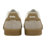 Gola Viper Leather Sneaker (Women) - Off White/Bone/Light Caramel/Gum Athletic - Casual - Lace Up - The Heel Shoe Fitters