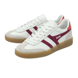 Gola Viper Leather Sneaker (Women) - White/Cerise/Coral/Gum Athletic - Casual - Lace Up - The Heel Shoe Fitters