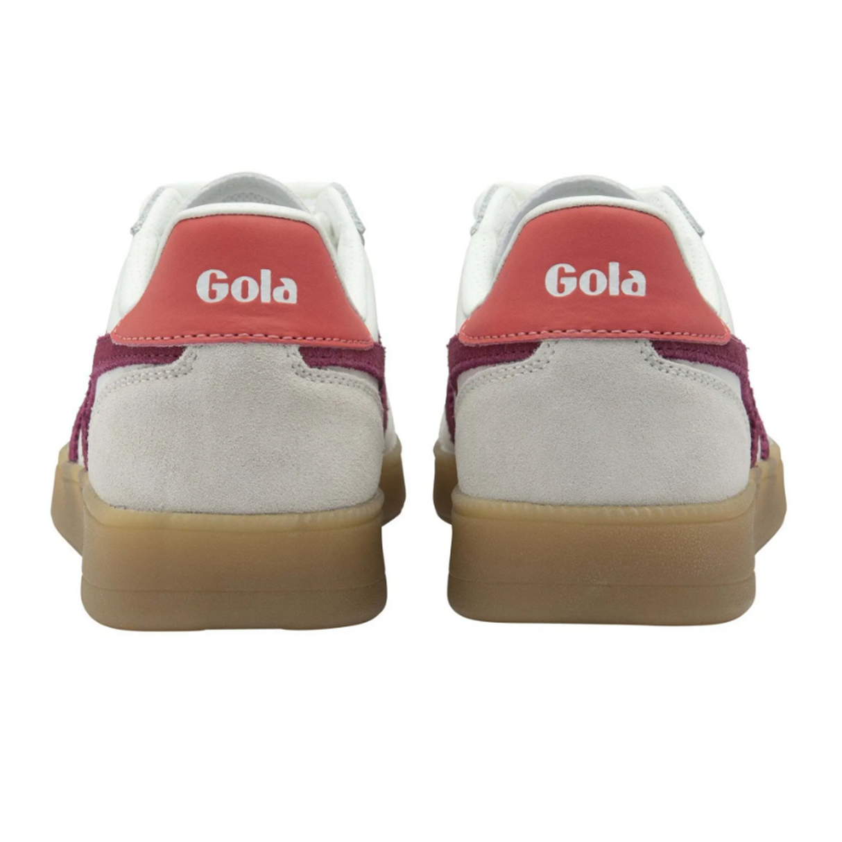 Gola Viper Leather Sneaker (Women) - White/Cerise/Coral/Gum Athletic - Casual - Lace Up - The Heel Shoe Fitters