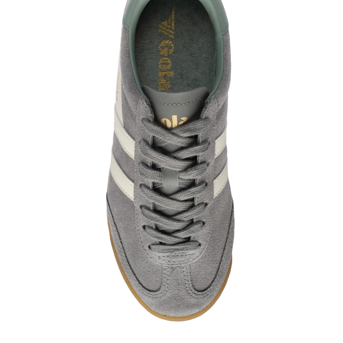 Gola Torpedo Sneaker (Women) - Cement/Off White/Green Athletic - Casual - Lace Up - The Heel Shoe Fitters