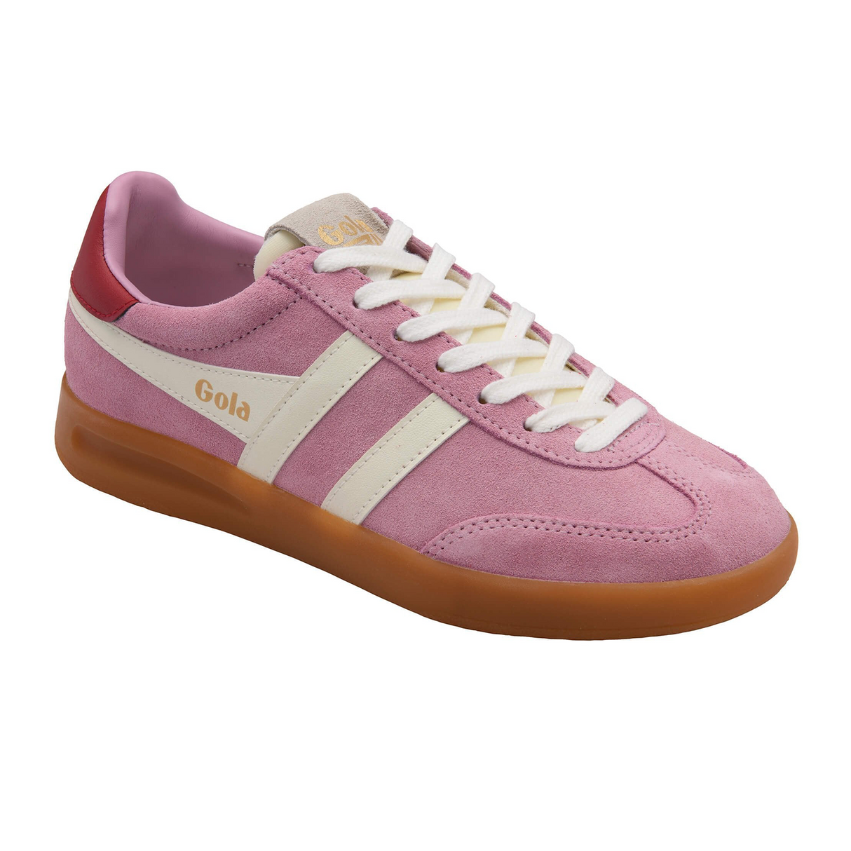 Gola Cyclone Sneaker (Women) - Candy/Off White/Deep Red/Gum Athletic - Casual - Lace Up - The Heel Shoe Fitters