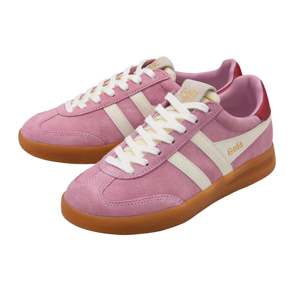 Gola Cyclone Sneaker (Women) - Candy/Off White/Deep Red/Gum Athletic - Casual - Lace Up - The Heel Shoe Fitters