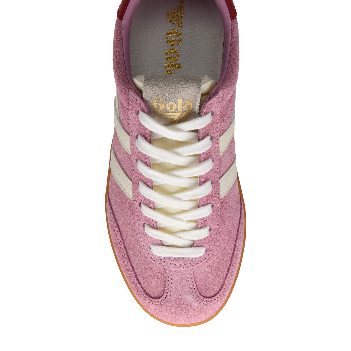 Gola Cyclone Sneaker (Women) - Candy/Off White/Deep Red/Gum Athletic - Casual - Lace Up - The Heel Shoe Fitters