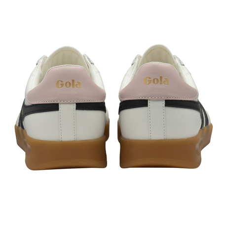 Gola Stadia Leather Sneaker (Women) - White/Black/Chalk Pink/Gum Athletic - Casual - Lace Up - The Heel Shoe Fitters