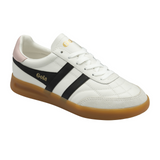 Gola Stadia Leather Sneaker (Women) - White/Black/Chalk Pink/Gum Athletic - Casual - Lace Up - The Heel Shoe Fitters