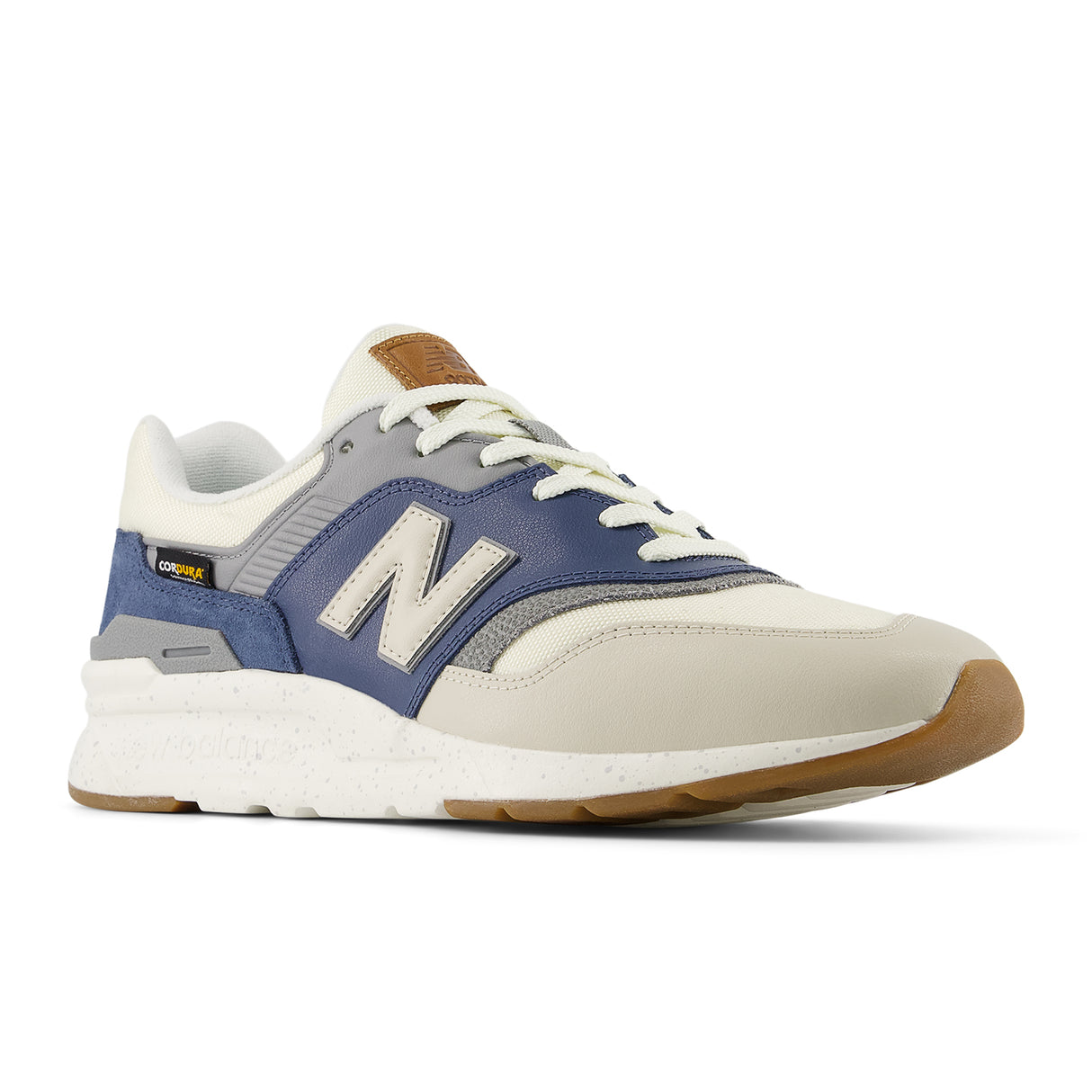 New Balance 997 (Men) - White/Sea Salt/Vintage Indigo Athletic - Running - Stability - The Heel Shoe Fitters