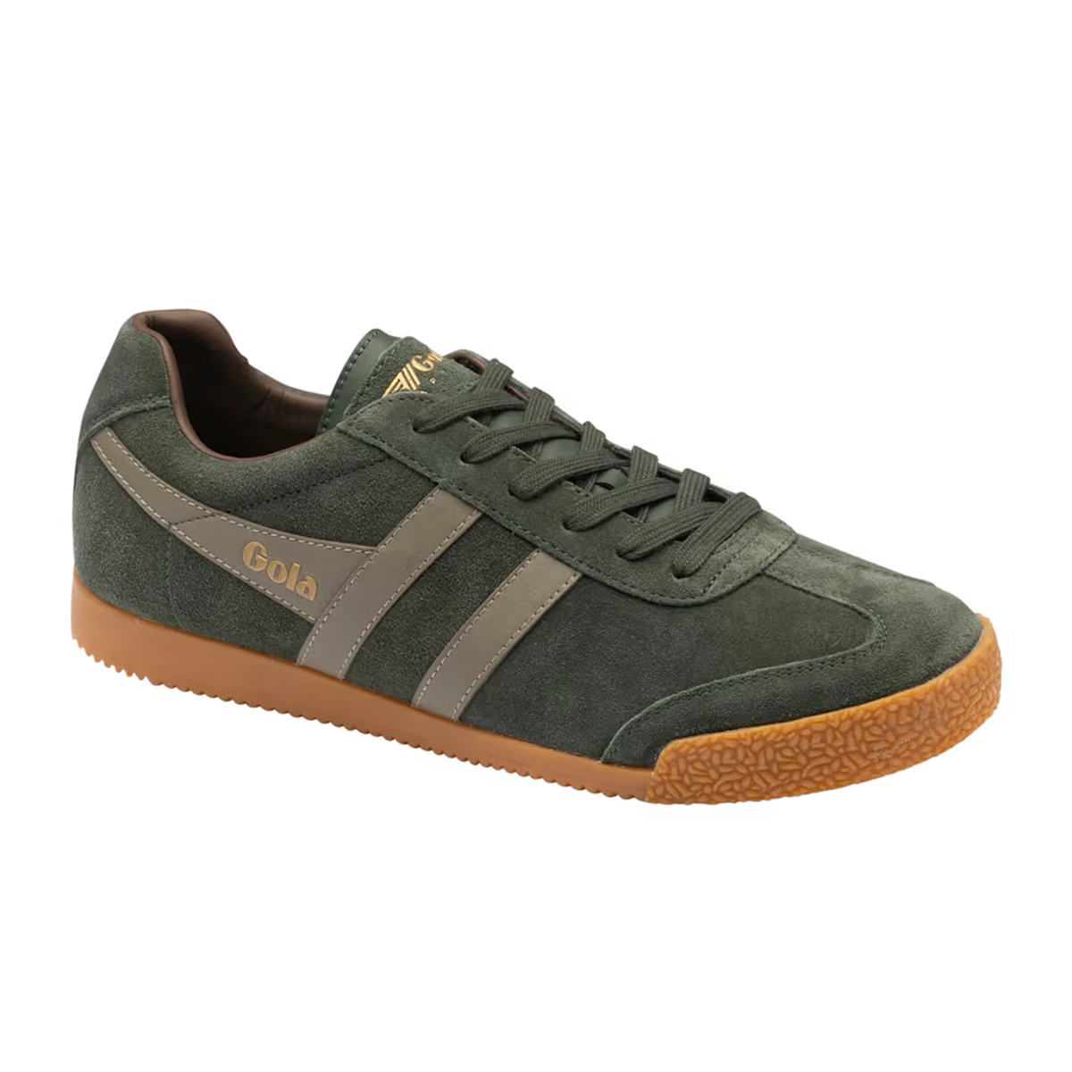 Gola Harrier Sneaker (Men) - Dark Khaki/Rhino/Otter Athletic - Casual - Lace Up - The Heel Shoe Fitters