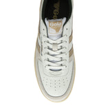 Gola Hawk Sneaker (Men) - White/Bone/Dark Khaki Athletic - Casual - Lace Up - The Heel Shoe Fitters