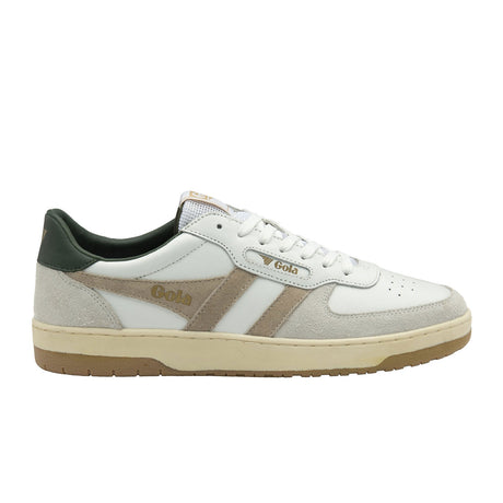 Gola Hawk Sneaker (Men) - White/Bone/Dark Khaki Athletic - Casual - Lace Up - The Heel Shoe Fitters