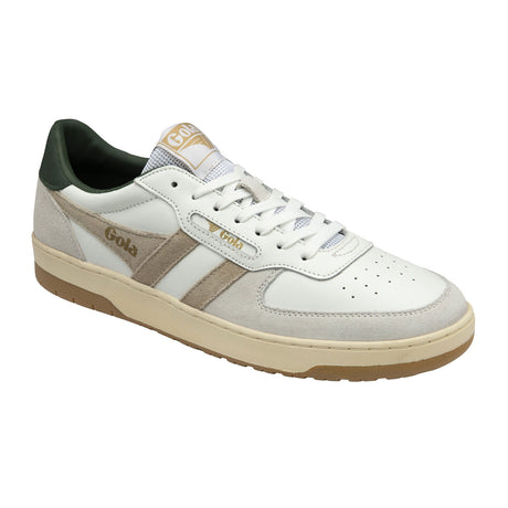 Gola Hawk Sneaker (Men) - White/Bone/Dark Khaki Athletic - Casual - Lace Up - The Heel Shoe Fitters