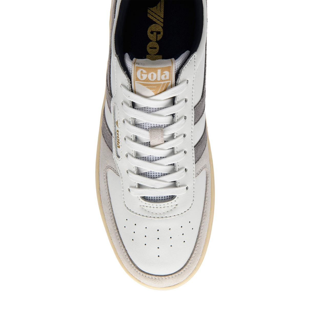 Gola Hawk Sneaker (Men) - White/Cement/Navy Athletic - Casual - Lace Up - The Heel Shoe Fitters