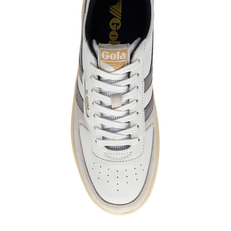 Gola Hawk Sneaker (Men) - White/Cement/Navy Athletic - Casual - Lace Up - The Heel Shoe Fitters