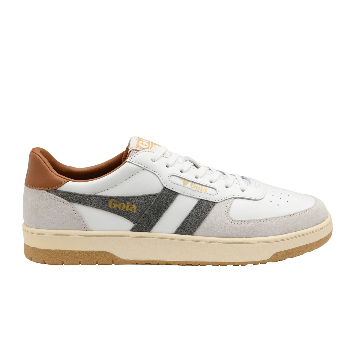 Gola Hawk Sneaker (Men) - White/Conifer/Umber Athletic - Casual - Lace Up - The Heel Shoe Fitters
